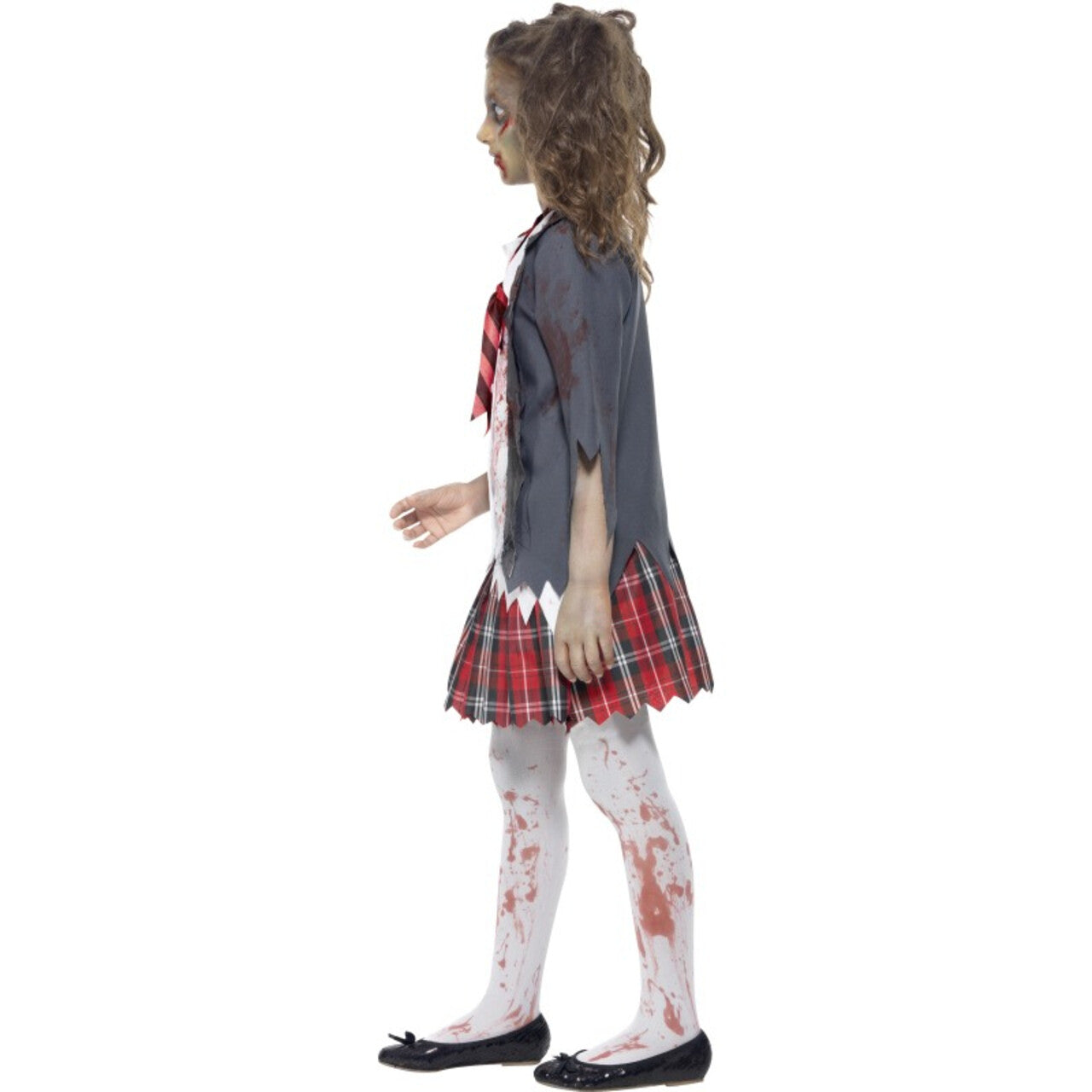 Op deze afbeelding zie je een Kostuums, van het merk Smiffy's. Ziek Zombie School Meisje Shirley Kostuum