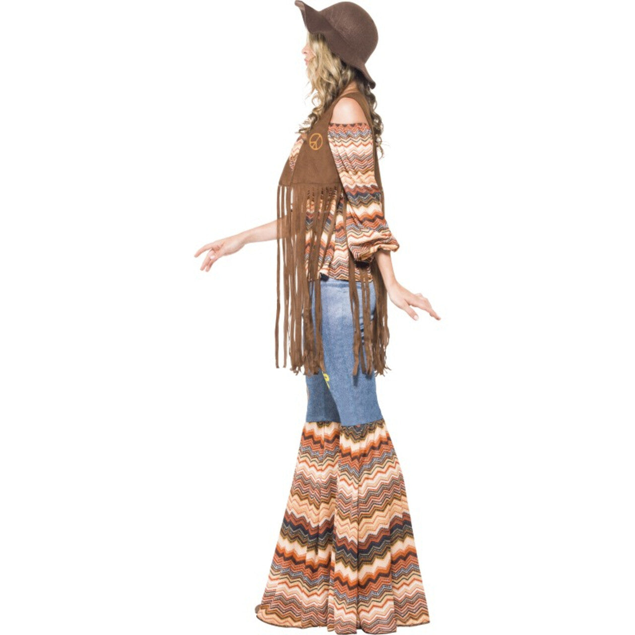 Op deze afbeelding zie je een Kostuums, van het merk Smiffy's. Laten We Gezellig Samen Leven Hippie Vrouw Kostuum