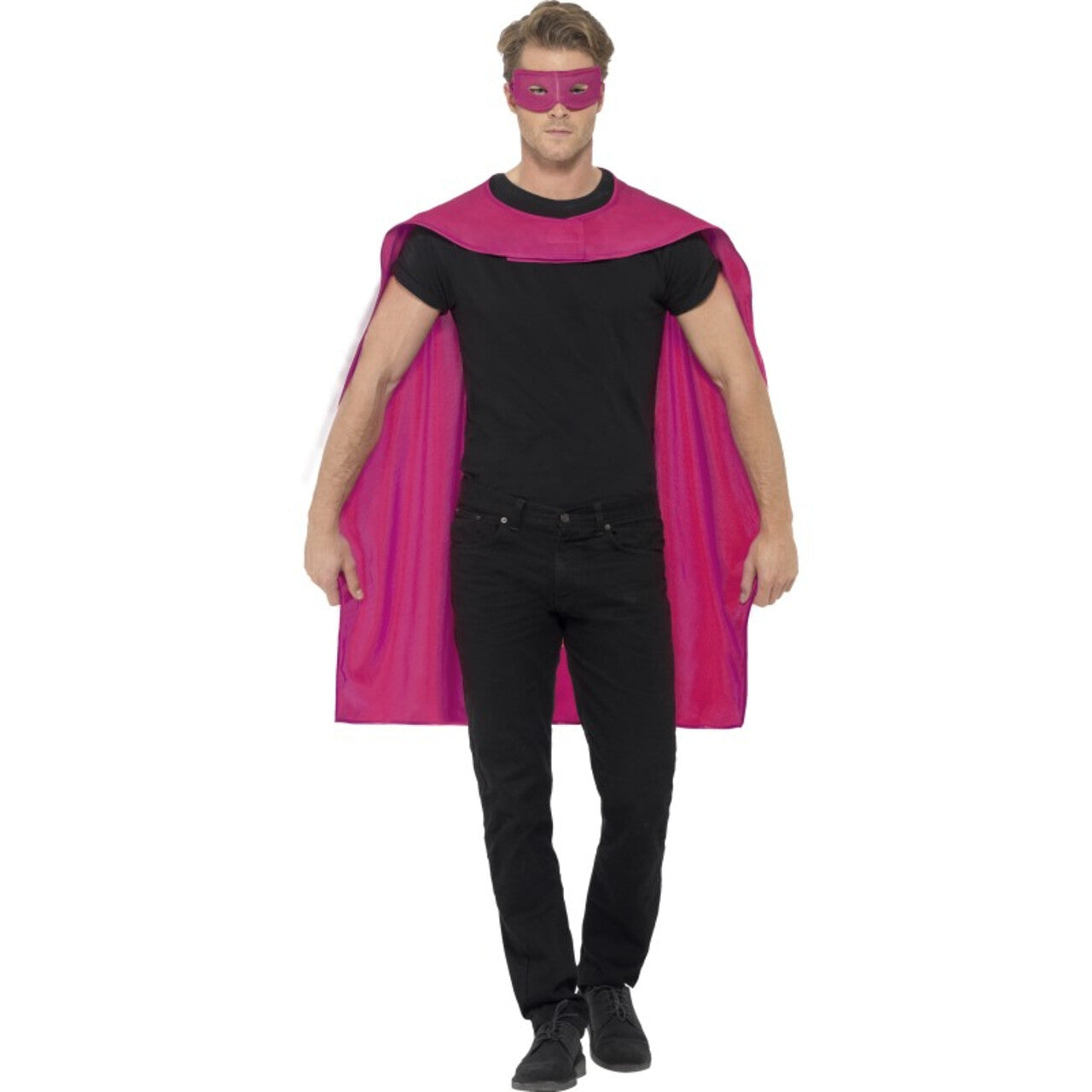 Op deze afbeelding zie je een Kostuums, van het merk Smiffy's. Rozecape En Oogmasker Superheld Kostuum