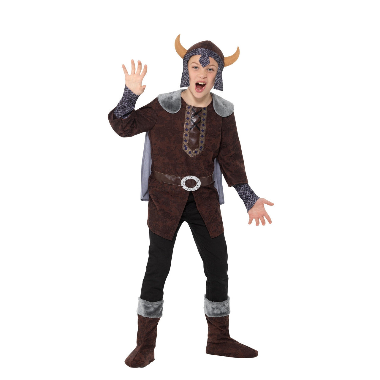 Op deze afbeelding zie je een Kostuums, van het merk Smiffy's. Noorman Gardar Viking IJsland Jongen Kostuum