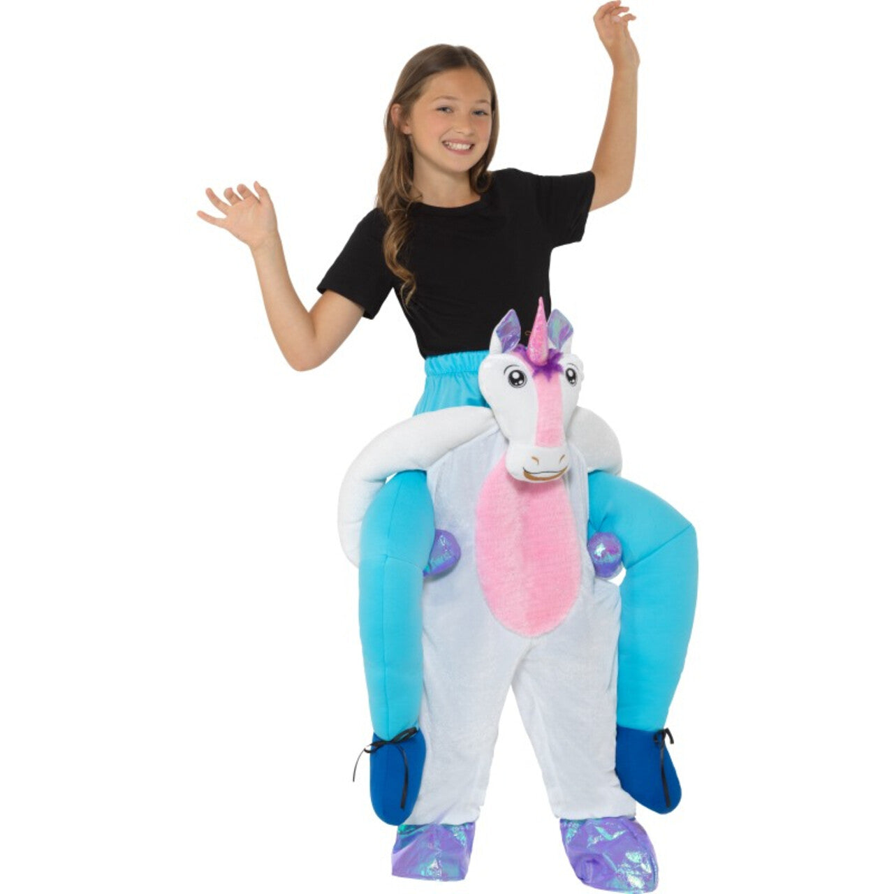 Op deze afbeelding zie je een Kostuums, van het merk Smiffy's. Rijden Op Een Magische Eenhoorn Kind Kostuum