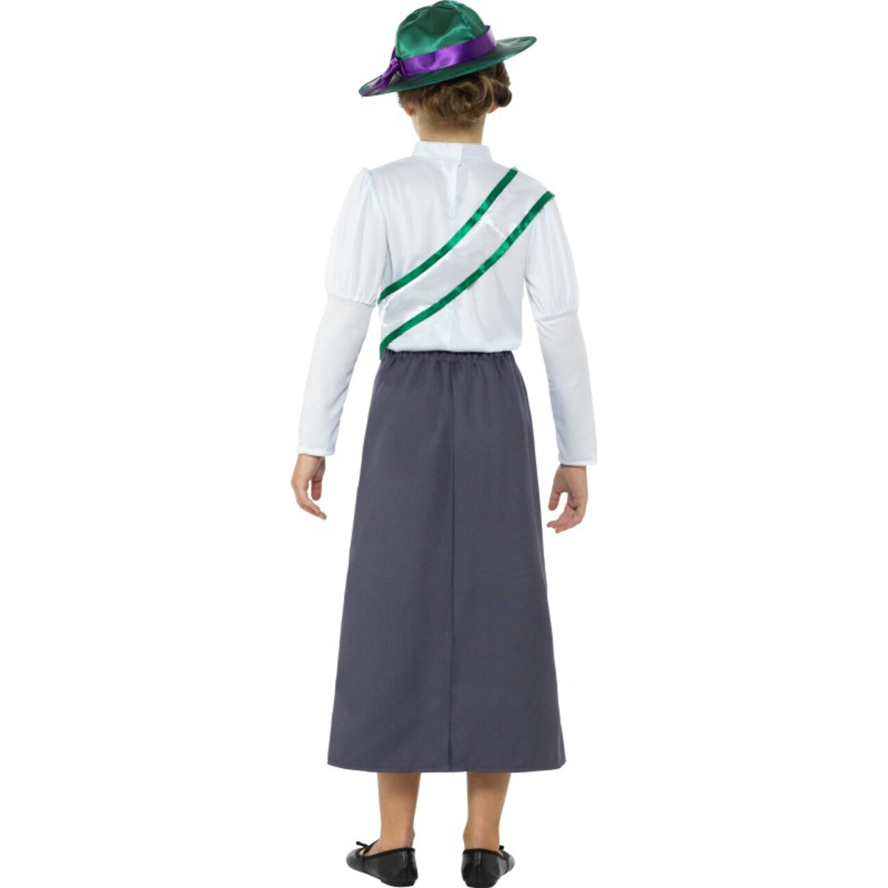 Op deze afbeelding zie je een Kostuums, van het merk Smiffy's. Victoriaanse Demonstrant Vrouwenkiesrecht Suffragette Meisje Kostuum