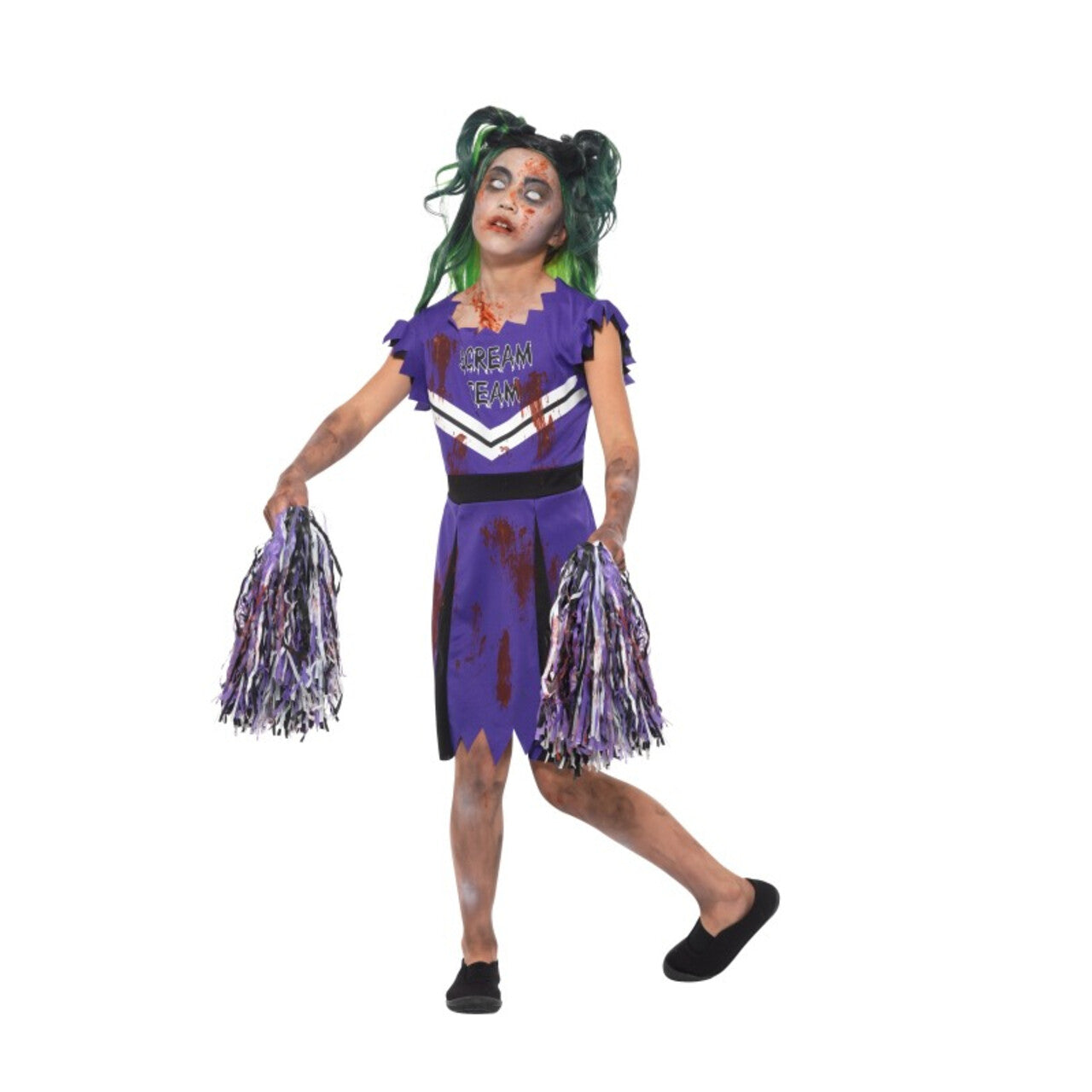 Op deze afbeelding zie je een Kostuums, van het merk Smiffy's. Zombie Cheerleader Na Mislukte Show Meisje Kostuum