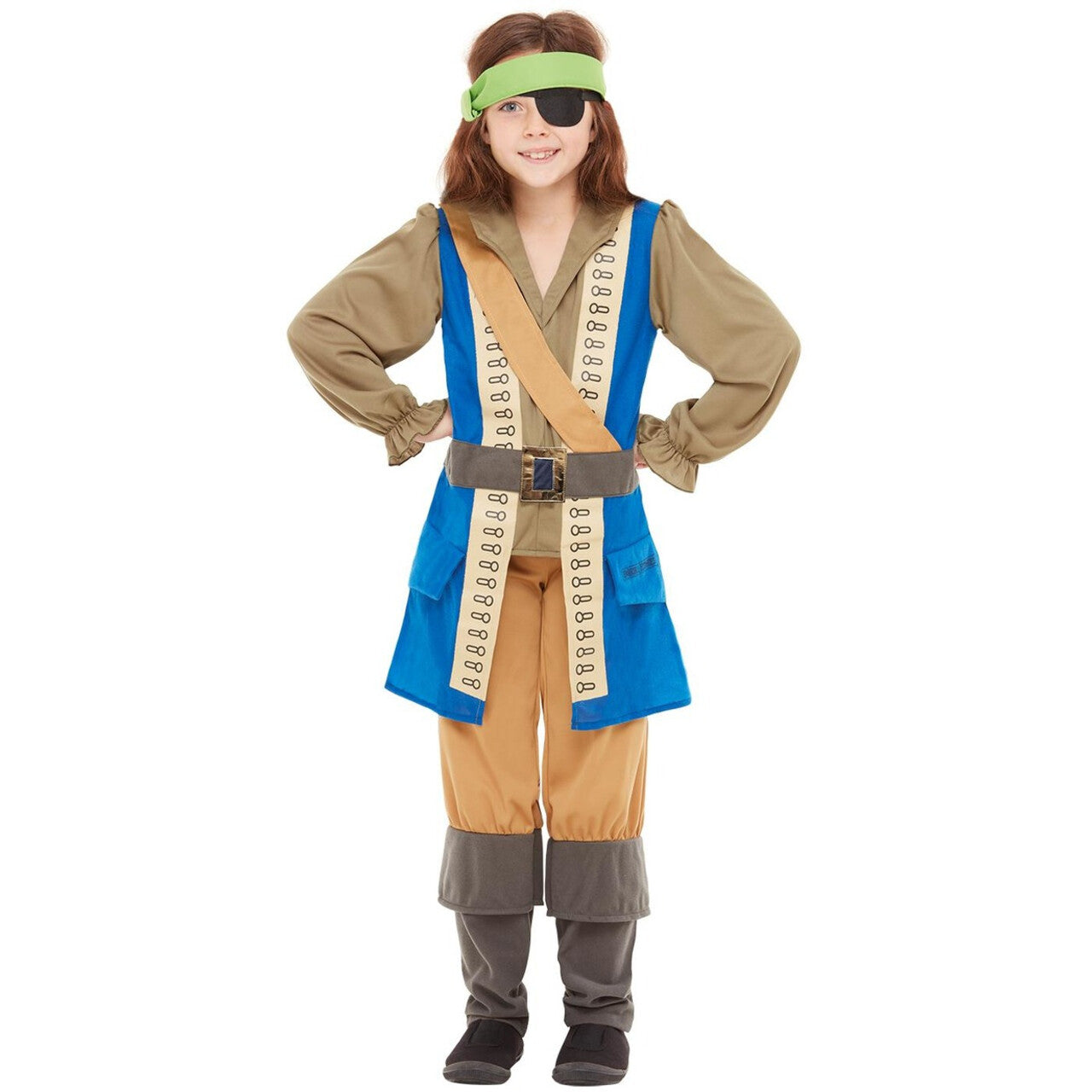 Op deze afbeelding zie je een Kostuums, van het merk Smiffy's. Horrible Histories Waanzinnig Om Te Weten Kapitein Piraat Jongen Kostuum