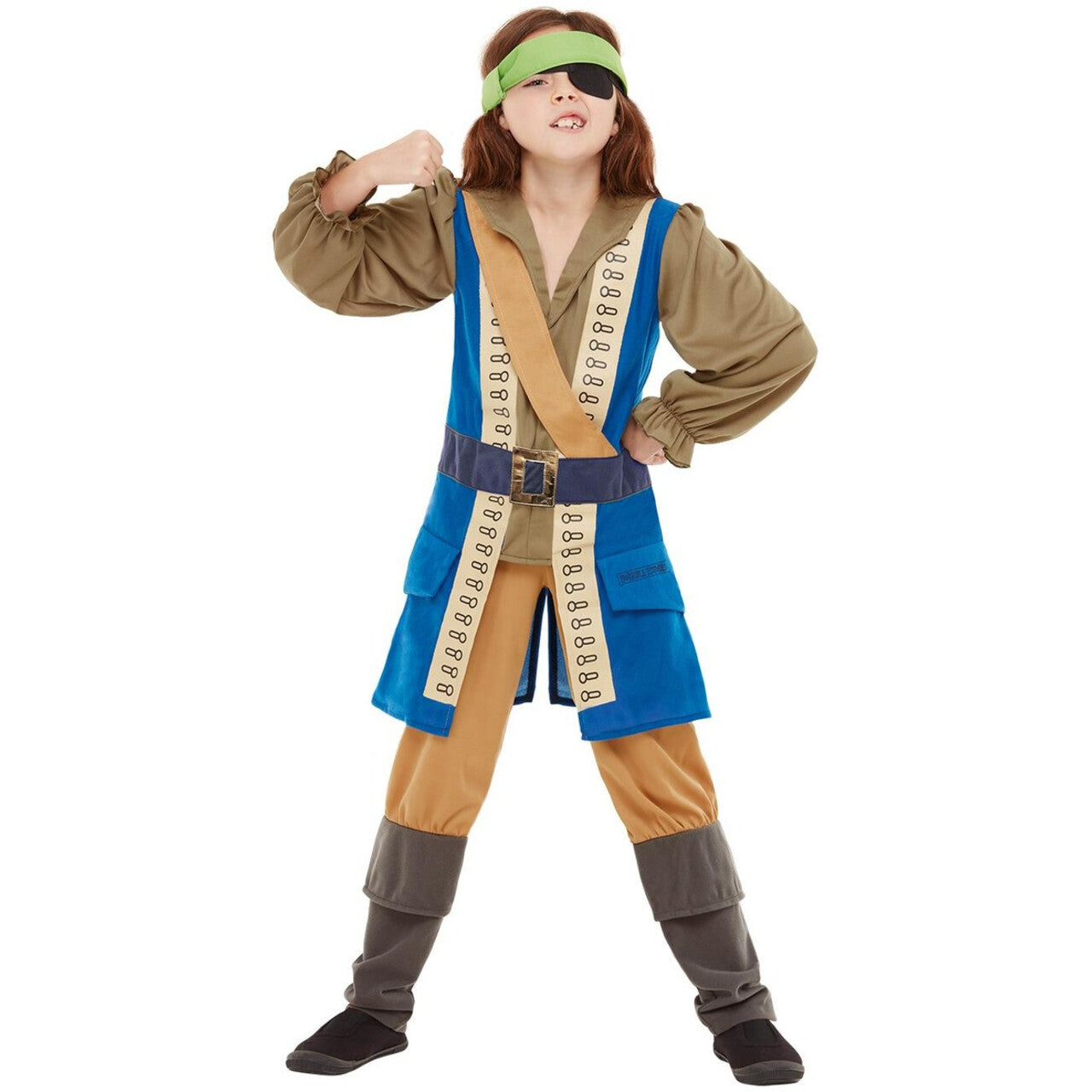 Op deze afbeelding zie je een Kostuums, van het merk Smiffy's. Horrible Histories Waanzinnig Om Te Weten Kapitein Piraat Jongen Kostuum