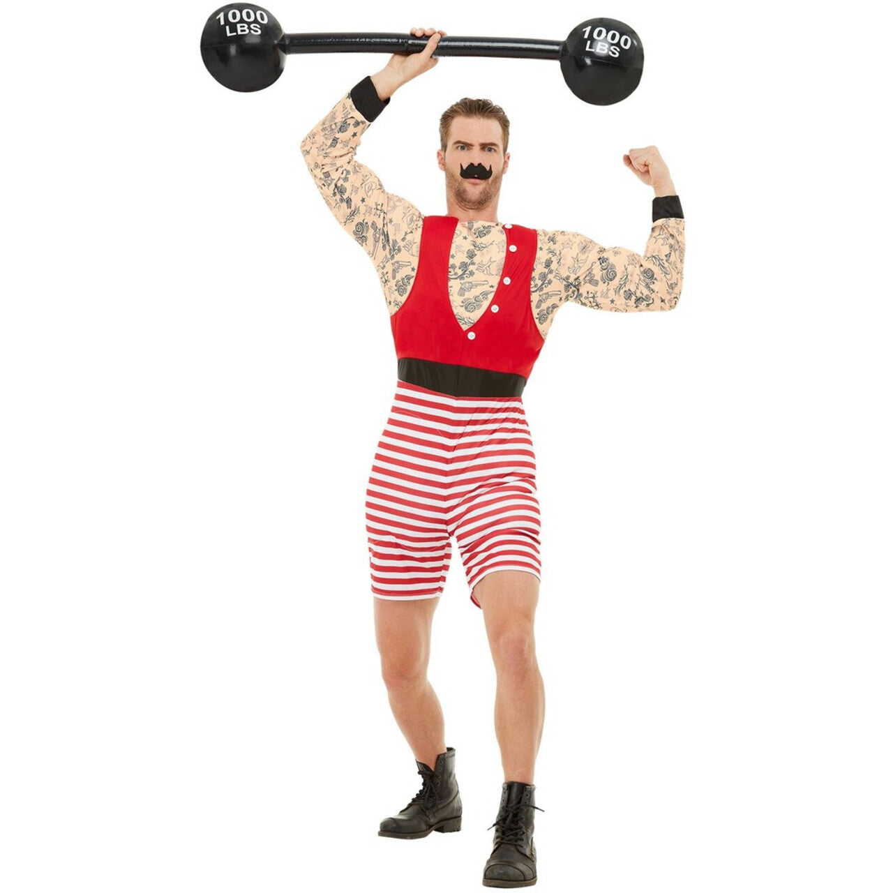 Op deze afbeelding zie je een Kostuums, van het merk Smiffy's. Sterke Man Circus Artiest Kostuum