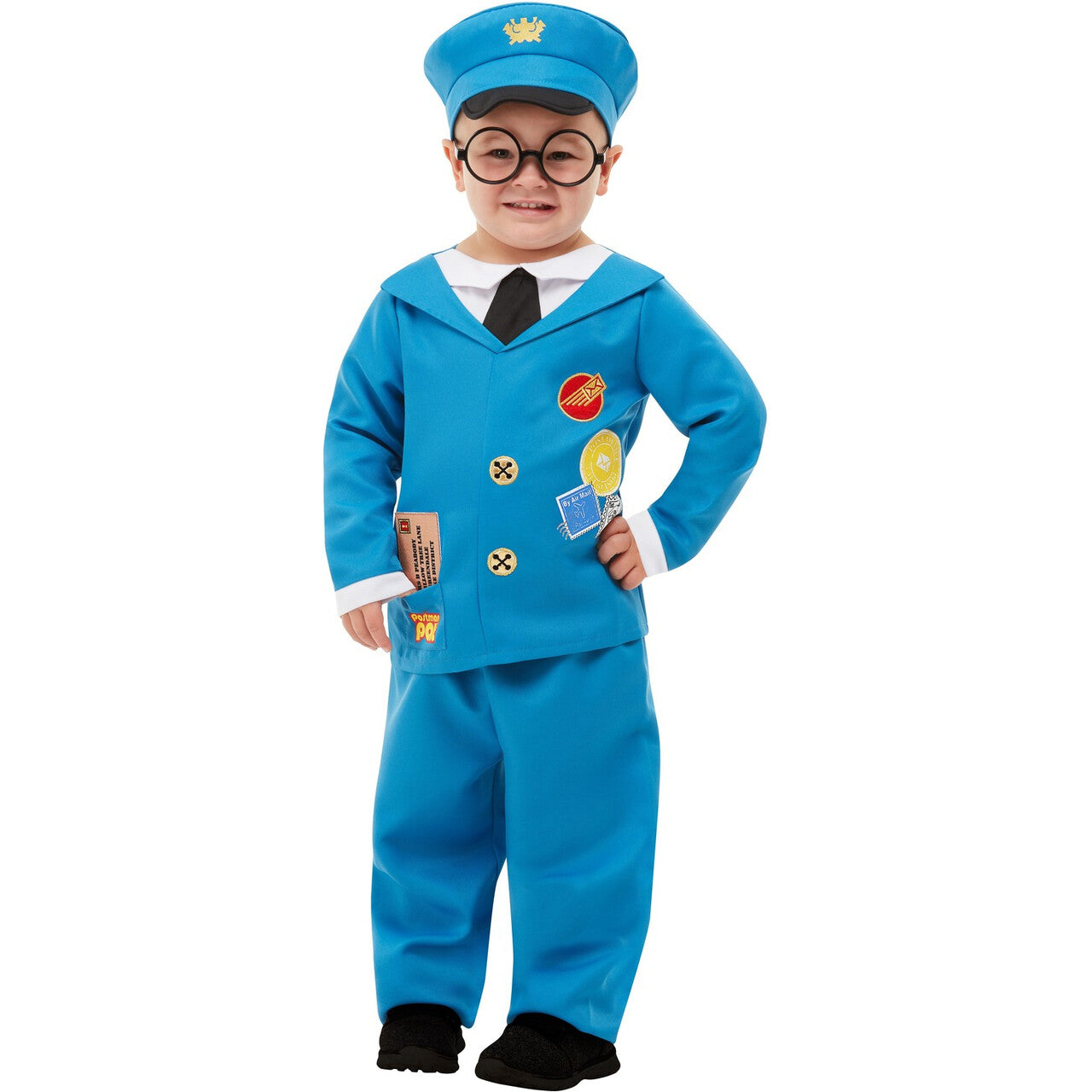 Op deze afbeelding zie je een Kostuums, van het merk Smiffy's. Postman Pat Pieter Post Jongen Kostuum