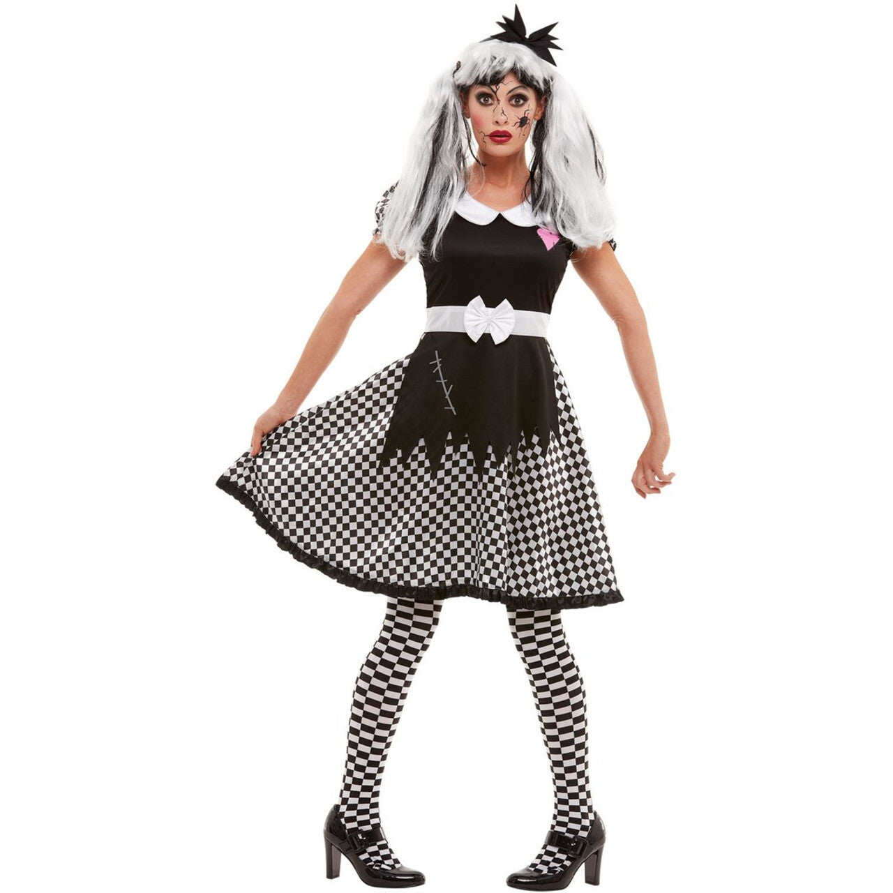 Op deze afbeelding zie je een Kostuums, van het merk Smiffy's. Griezelfeest Halloween Living Dead Doll Vrouw Kostuum