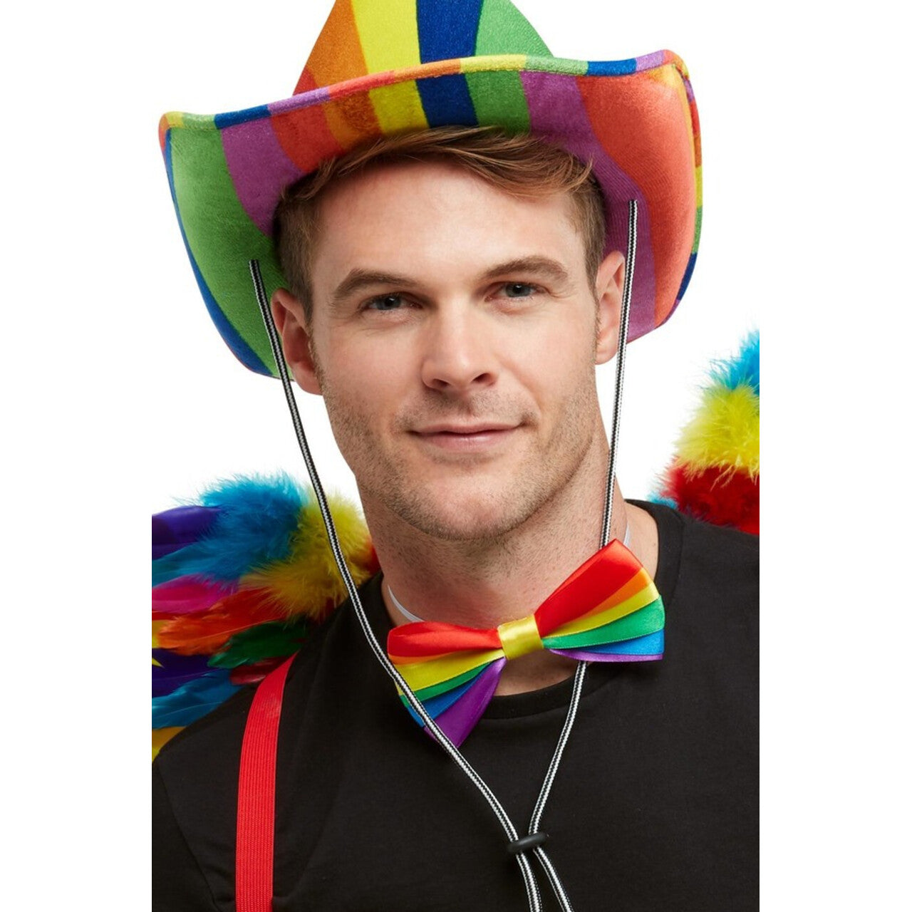 Op deze afbeelding zie je een Accessoires, van het merk Smiffy's. Feestelijke Festival Strik Regenboog