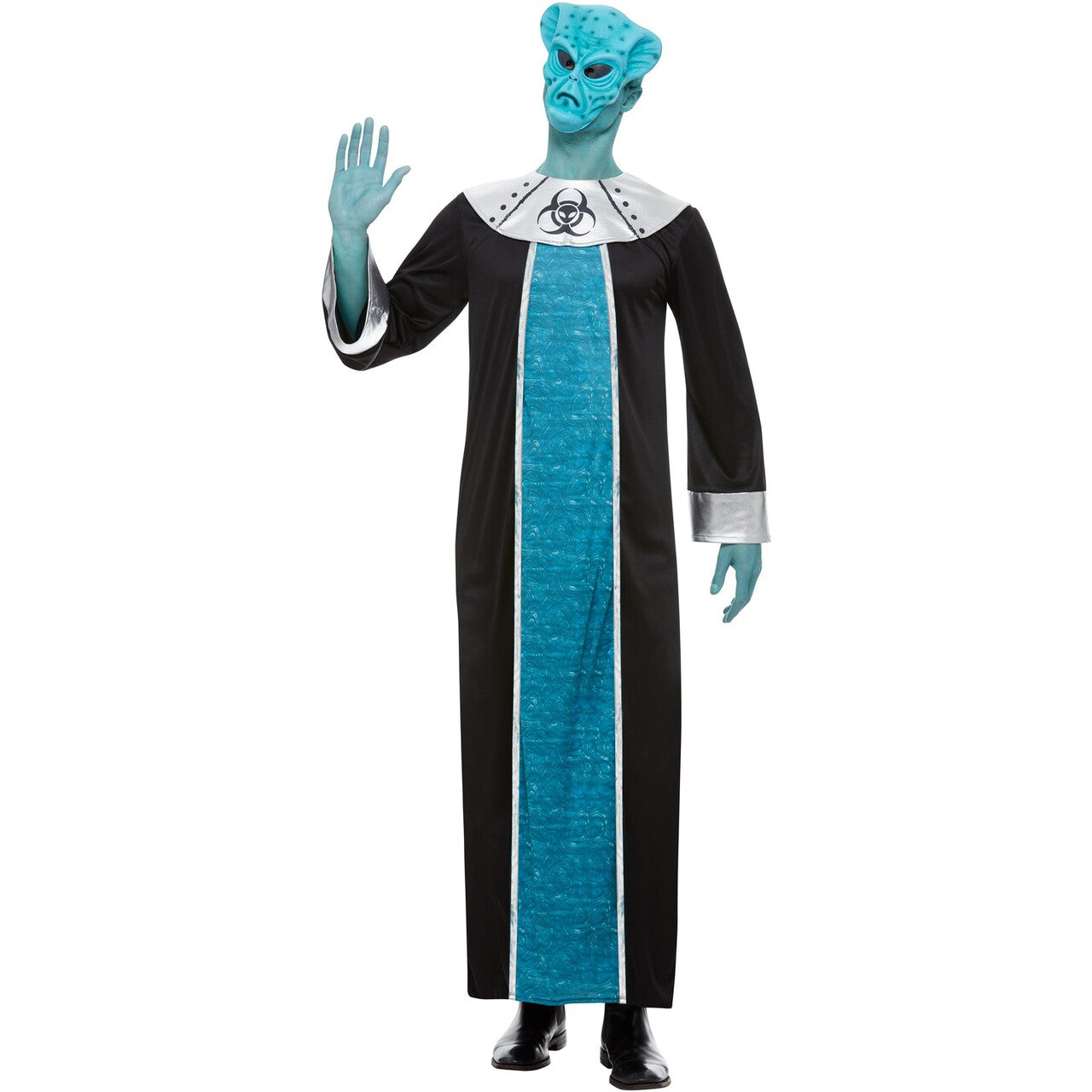 Op deze afbeelding zie je een Kostuums, van het merk Smiffy's. Heer Van De Verre Ster Alien Kostuum
