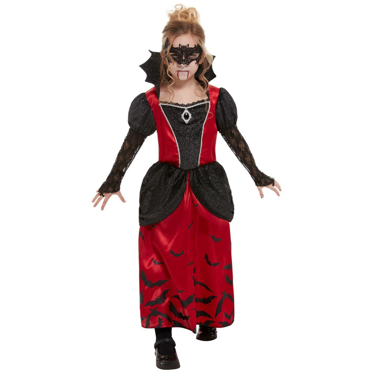 Op deze afbeelding zie je een Kostuums, van het merk Smiffy's. Gruwelijke Gravin Dracula Dorry Meisje Kostuum