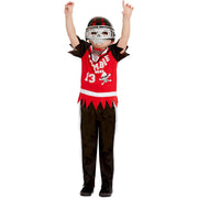 Op deze afbeelding zie je een Kostuums, van het merk Smiffy's. Wrede Tackle American Football Zombie Kind Jongen Kostuum