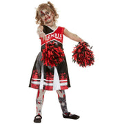 Op deze afbeelding zie je een Kostuums, van het merk Smiffy's. Mislukte Salto Cheerleader American Football Zombie Meisje Kostuum