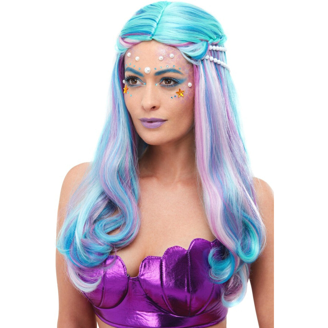 Op deze afbeelding zie je een Accessoires, van het merk Smiffy's. Cosplay Zeemeermin Pruik