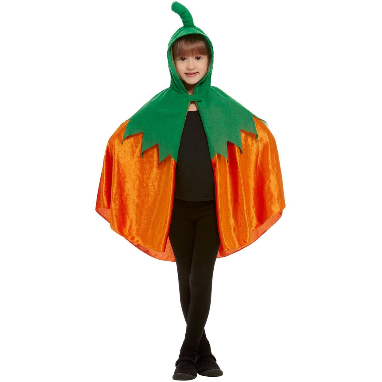 Op deze afbeelding zie je een Kostuums, van het merk Smiffy's. Oranje Cape Halloween Pompoen Kind