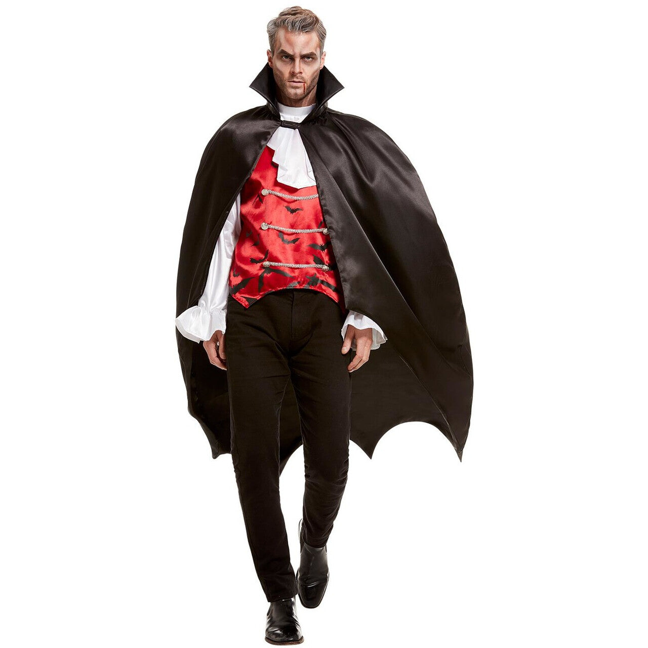 Op deze afbeelding zie je een Kostuums, van het merk Smiffy's. Vleermuis Cape Graaf Batman Kostuum