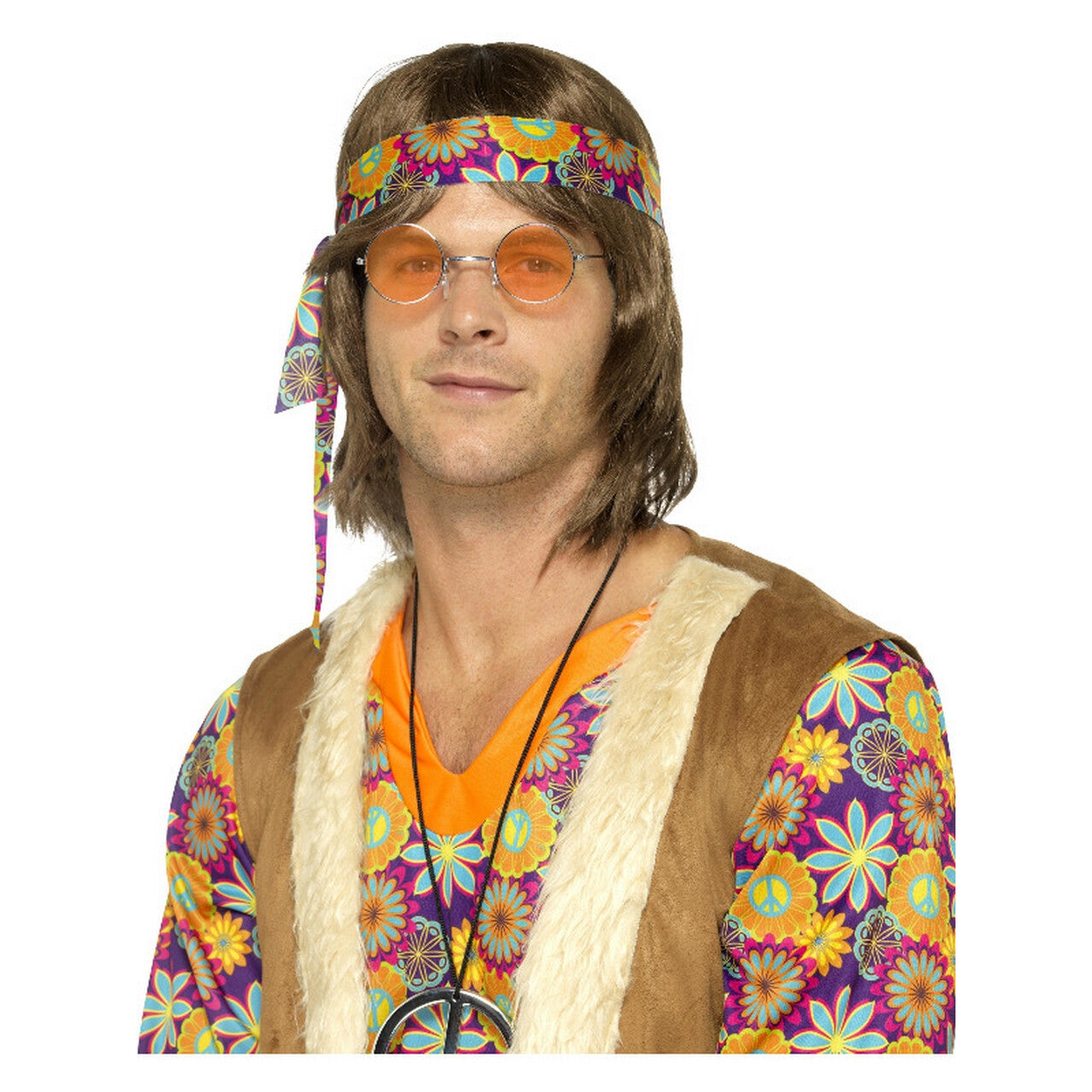 Op deze afbeelding zie je een Accessoires, van het merk Smiffy's. Jaren 70 Hippie Bril Oranje