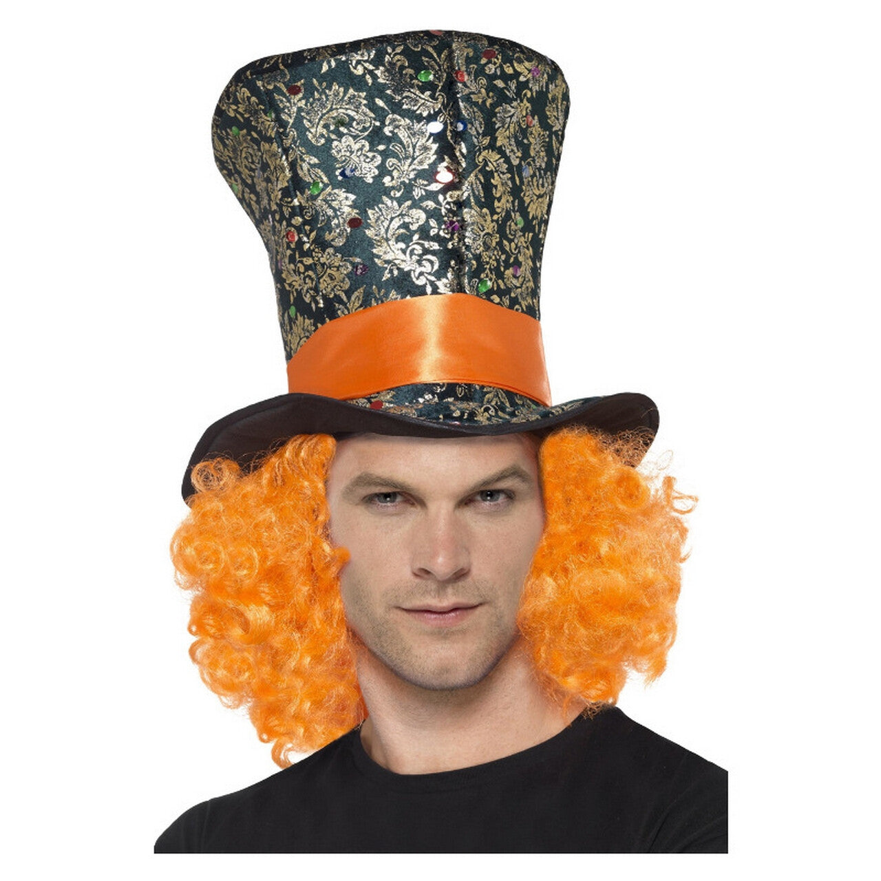 Op deze afbeelding zie je een Accessoires, van het merk Smiffy's. Mad Hatter Hoed Met Oranje Haar