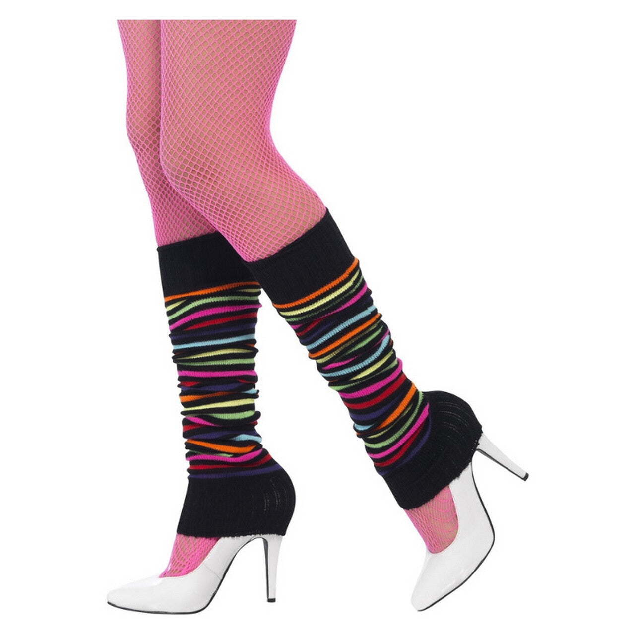 Op deze afbeelding zie je een Accessoires, van het merk Smiffy's. Felgekleurde Beenwarmers Jaren 80 Chainy