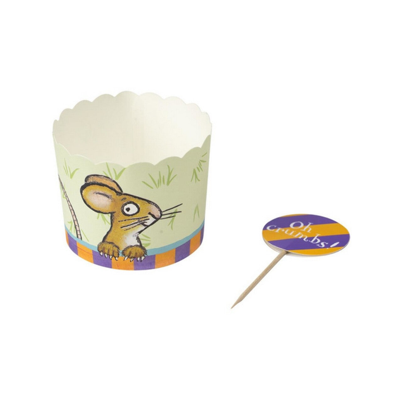 Op deze afbeelding zie je een Decoratie, van het merk Smiffy's. Gruffalo Cupcake Vormpjes Met Toppers 8 Stuks