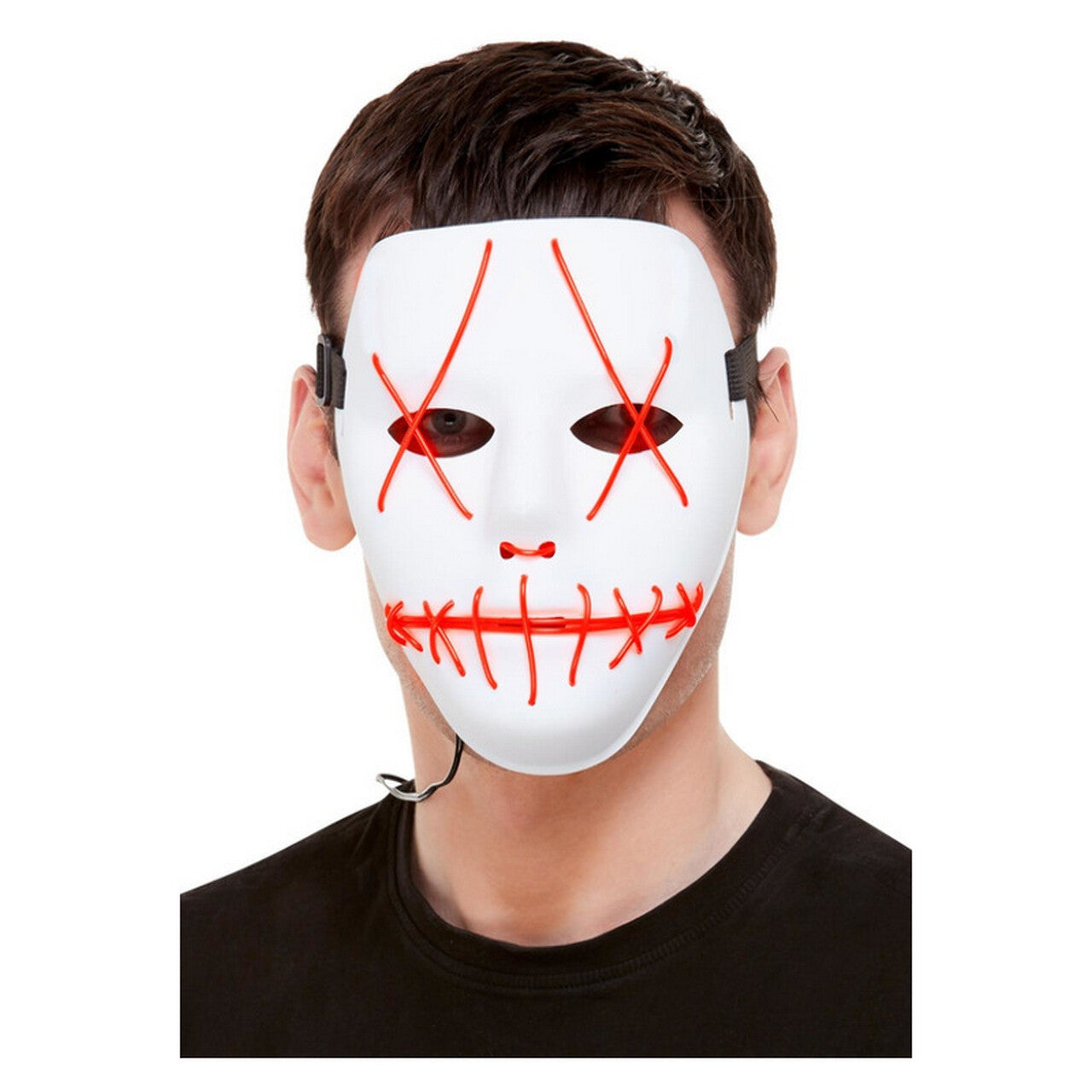 Op deze afbeelding zie je een Accessoires, van het merk Smiffy's. Lichtgevend Stitch Face Masker