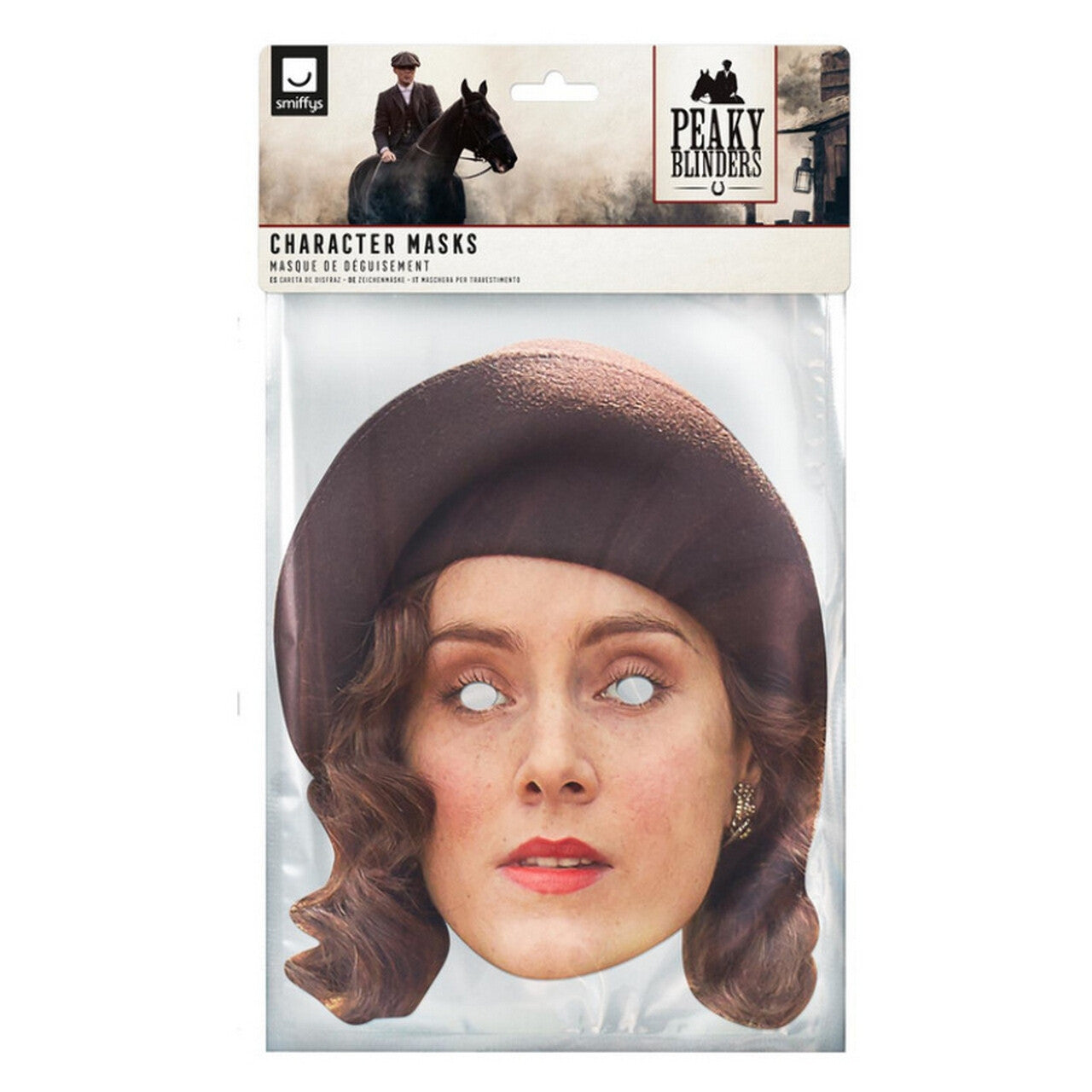 Op deze afbeelding zie je een Accessoires, van het merk Smiffy's. Peaky Blinders Ada Masker Karton