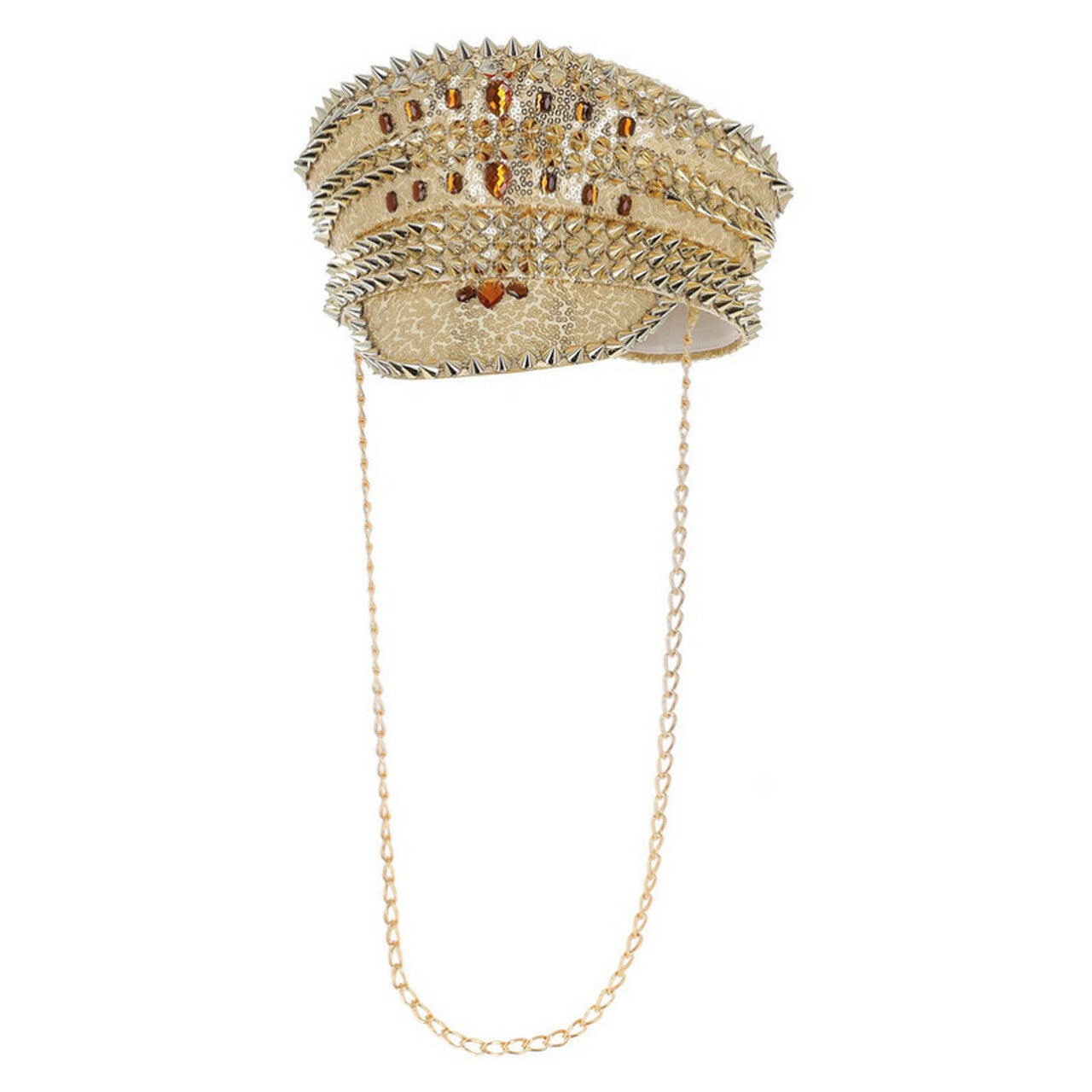 Op deze afbeelding zie je een Accessoires, van het merk Smiffy's. Kapitein Van Gold Army Hoed Met Glinsterstenen