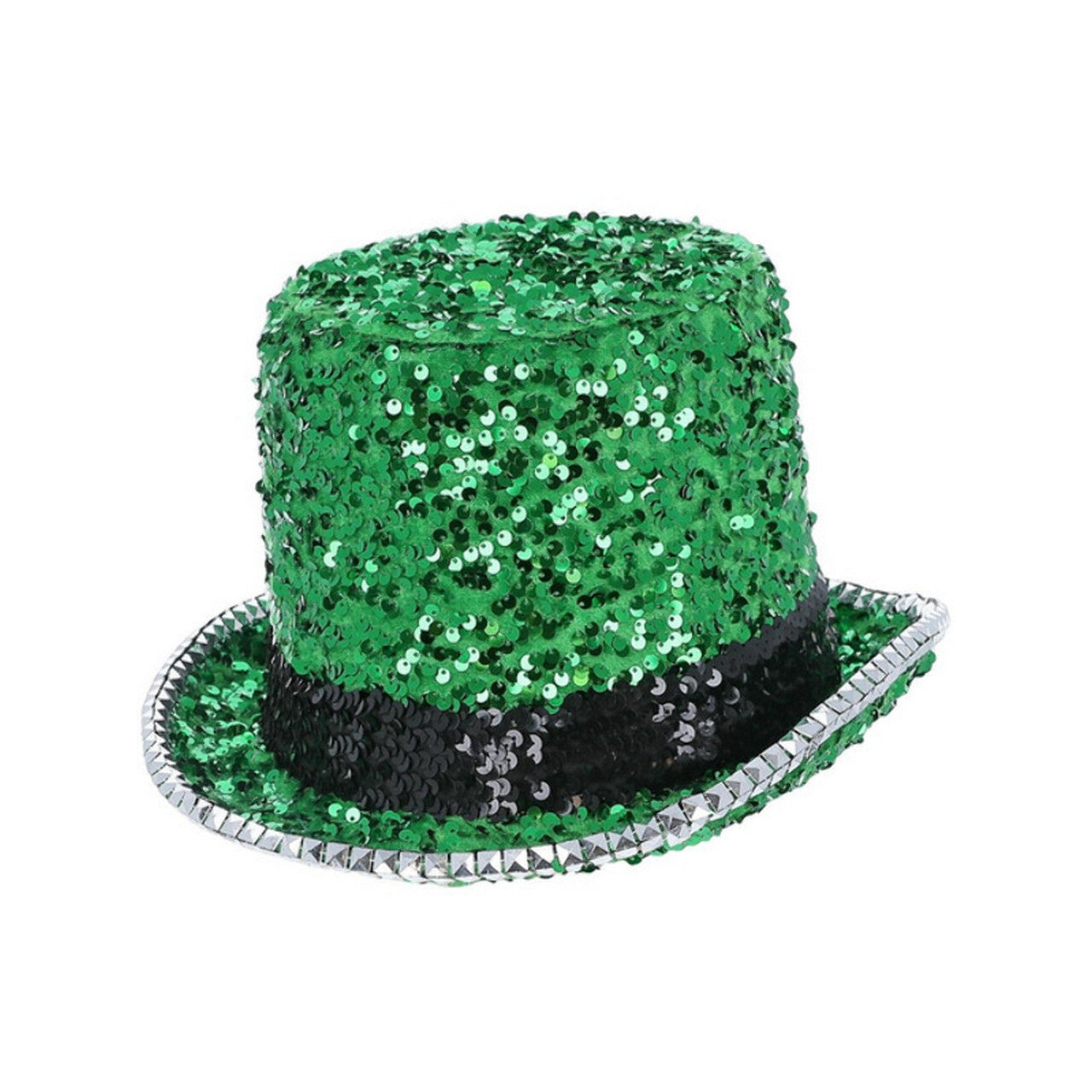 Op deze afbeelding zie je een Accessoires, van het merk Smiffy's. Pailletten Glinster Hoed Showmaster Groen Zwart