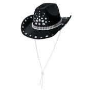 Op deze afbeelding zie je een Accessoires, van het merk Smiffy's. Glowboy Hoed Zwart Met Strass