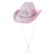 Op deze afbeelding zie je een Accessoires, van het merk Smiffy's. Glowboy Hoed Licht Roze Met Strass