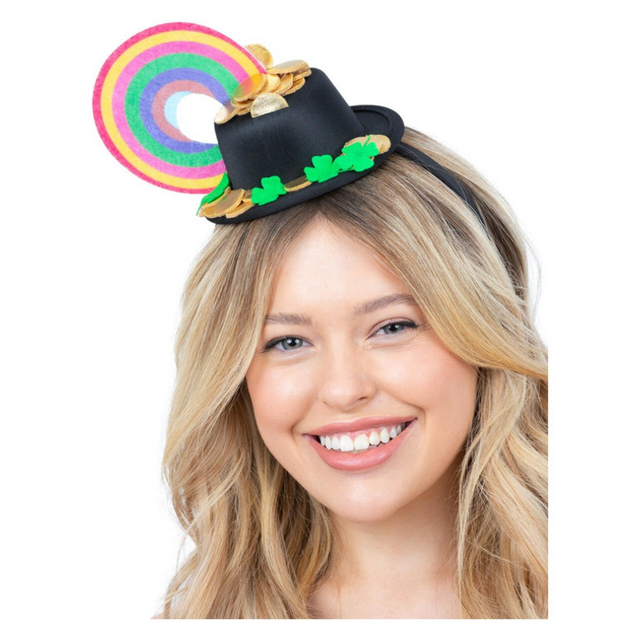 Op deze afbeelding zie je een Accessoires, van het merk Smiffy's. Geluk Op Een Hoedje Regenboog Schat