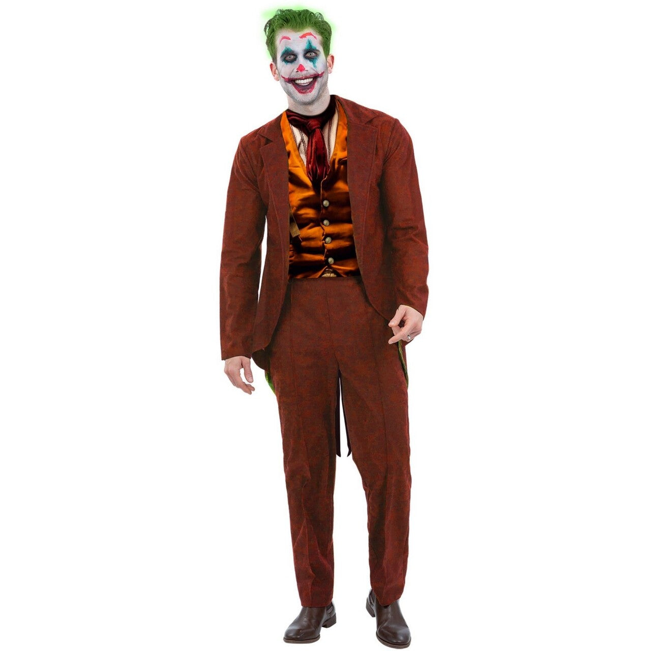 Op deze afbeelding zie je een Kostuums, van het merk Smiffy's. Moderne Nette Joker Man Kostuum