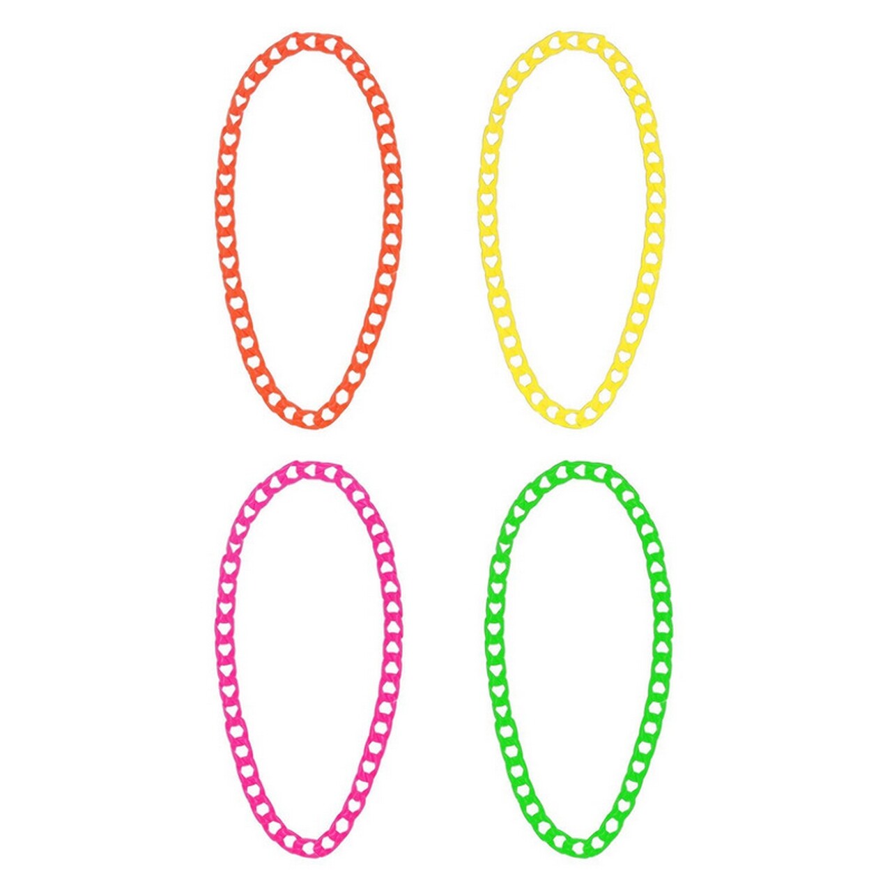 Op deze afbeelding zie je een Accessoires, van het merk Smiffy's. 80s Neon Schakelketting Multicolor 4 Stuks