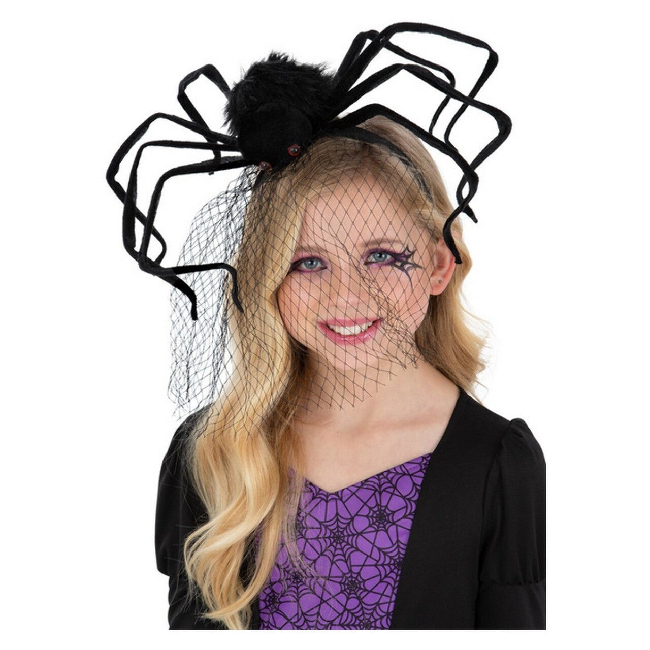 Op deze afbeelding zie je een Accessoires, van het merk Smiffy's. Hoofdband Grote Spin Kind