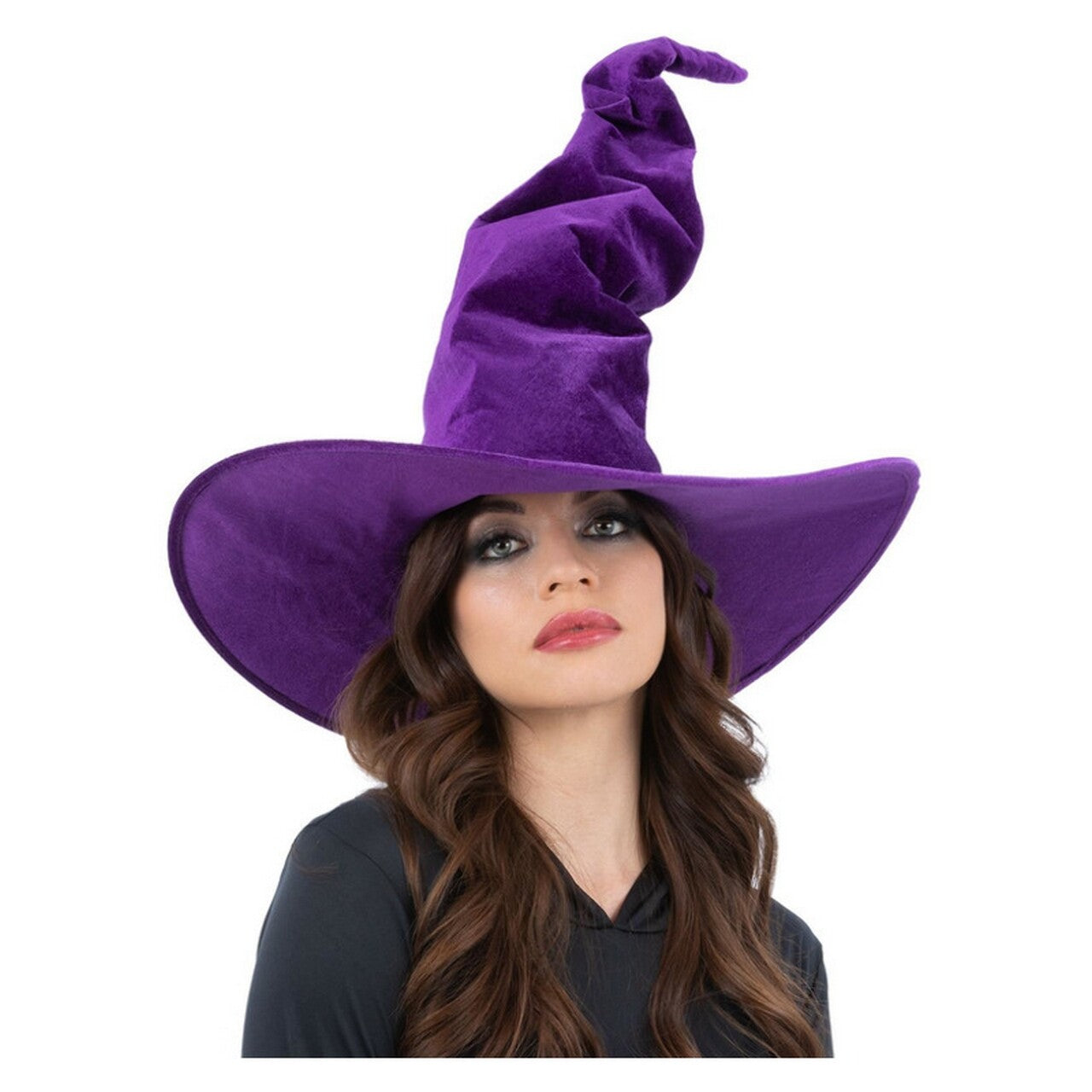Op deze afbeelding zie je een Accessoires, van het merk Smiffy's. Pimpelpaarse Hoed Heks Electra