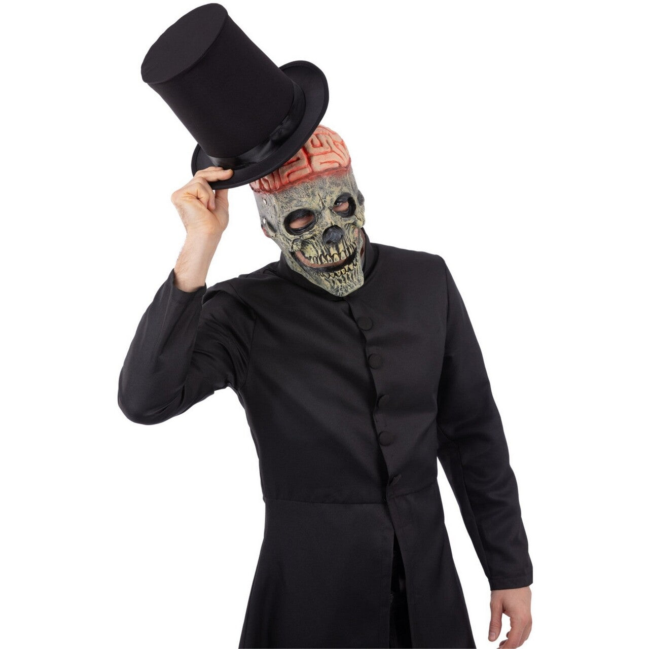 Op deze afbeelding zie je een Accessoires, van het merk Smiffy's. Latex Schedelmasker Met Hersenen