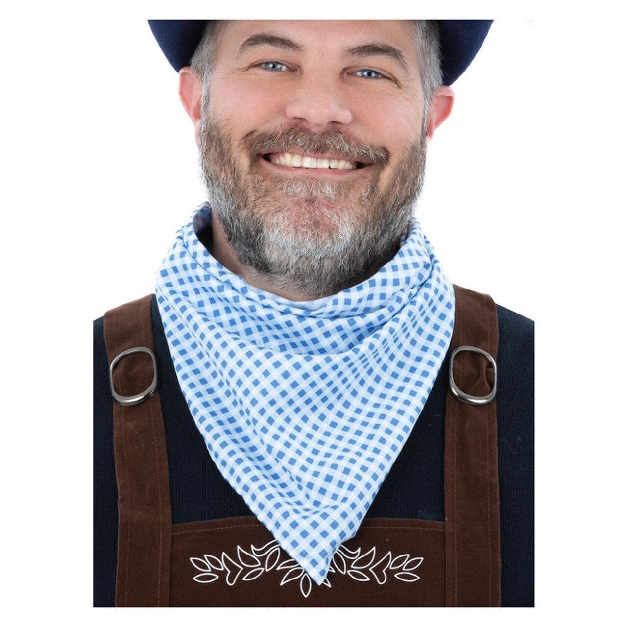 Op deze afbeelding zie je een Accessoires, van het merk Smiffy's. Bandana Blauw Wit Geblokt