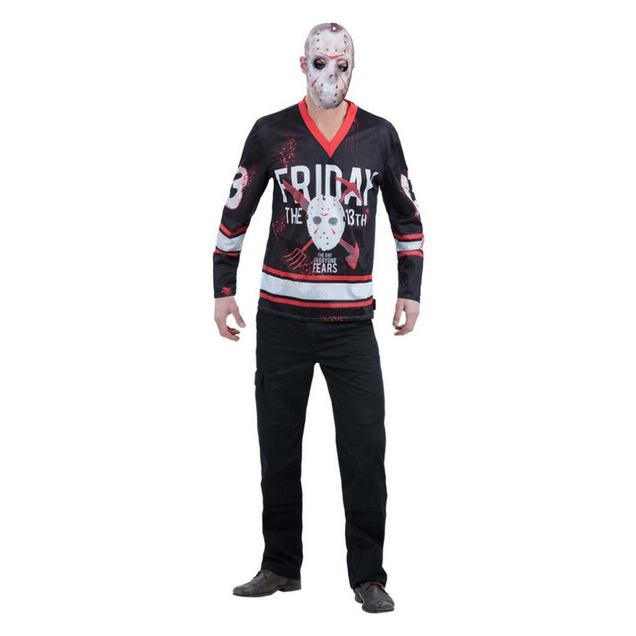 Op deze afbeelding zie je een Kostuums, van het merk Smiffy's. Fear Team Friday The 13th Man