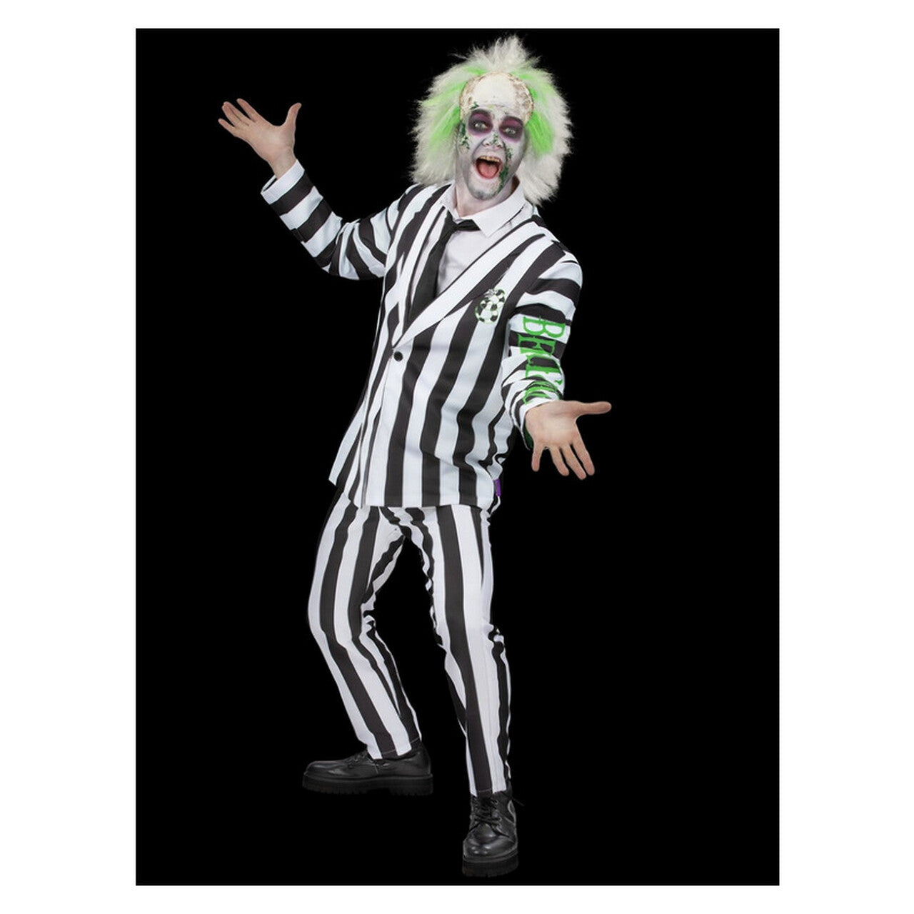 Op deze afbeelding zie je een Kostuums, van het merk Smiffy's. Bio Exorcist Beetlejuice Man Kostuum