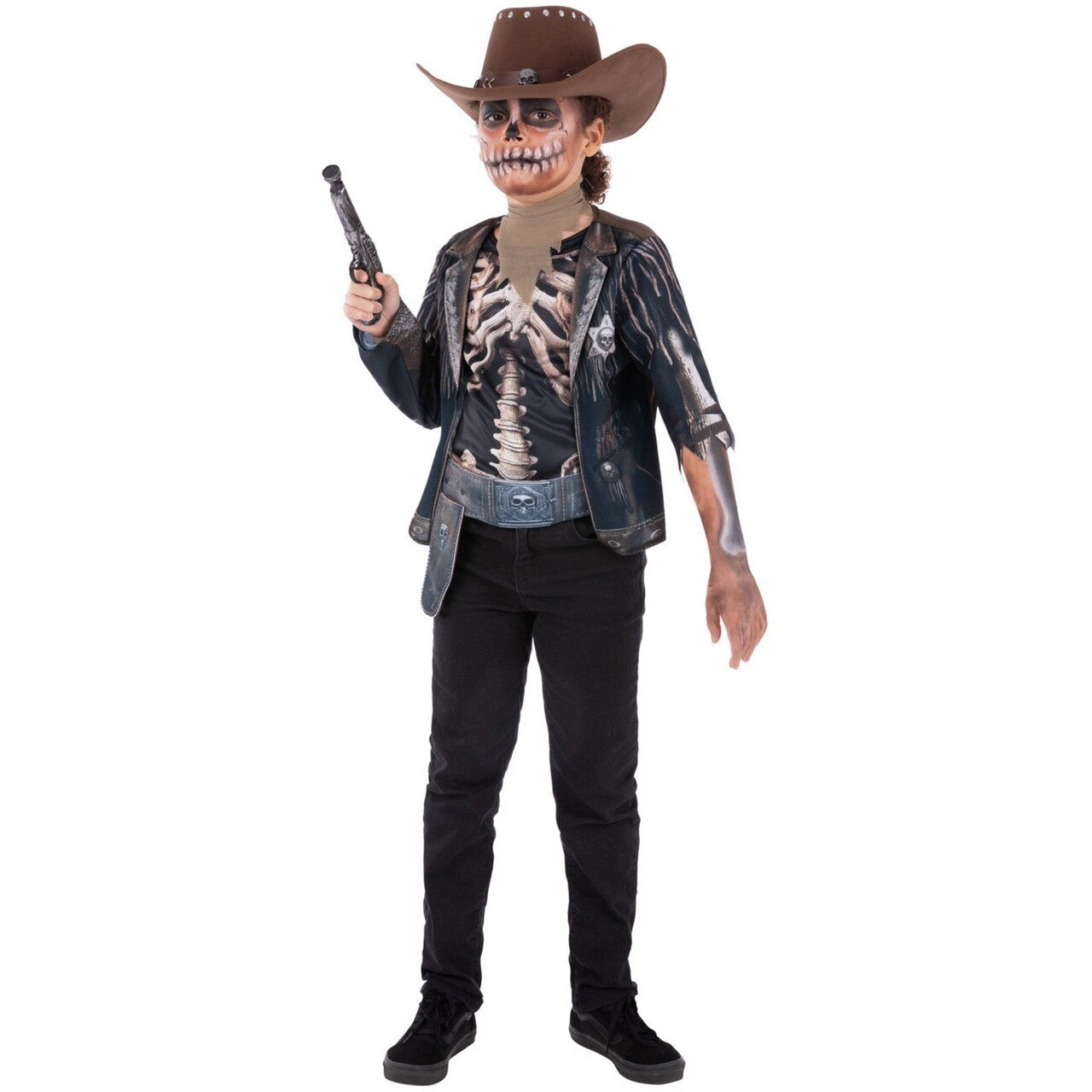 Op deze afbeelding zie je een Kostuums, van het merk Smiffy's. Kleine Zombie Cowboy Camillo Kind Kostuum