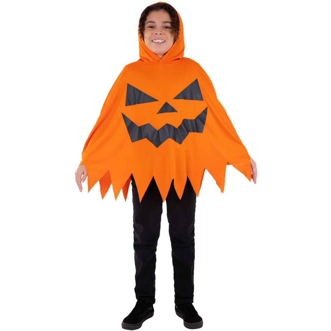 Op deze afbeelding zie je een Kostuums, van het merk Smiffy's. Lachende Pompoen Poncho Kind Kind