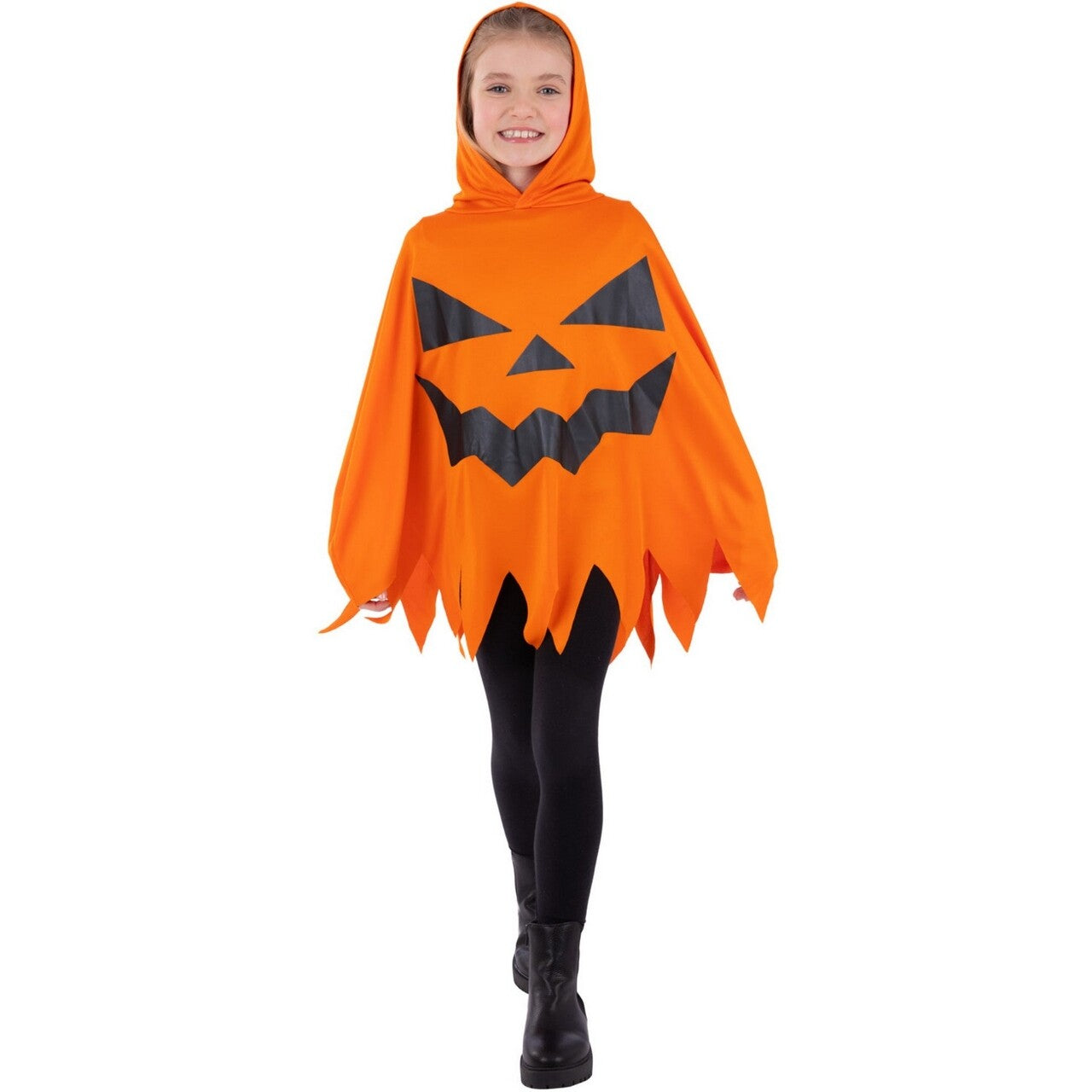 Op deze afbeelding zie je een Kostuums, van het merk Smiffy's. Lachende Pompoen Poncho Kind Kind