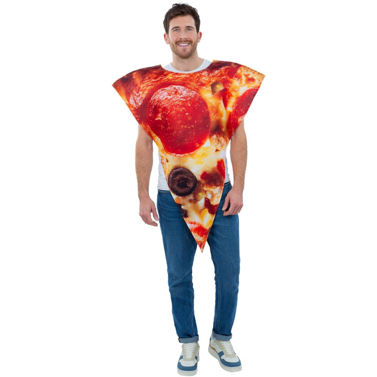 Op deze afbeelding zie je een Kostuums, van het merk Smiffy's. Pittige Pizza Punt Kostuum