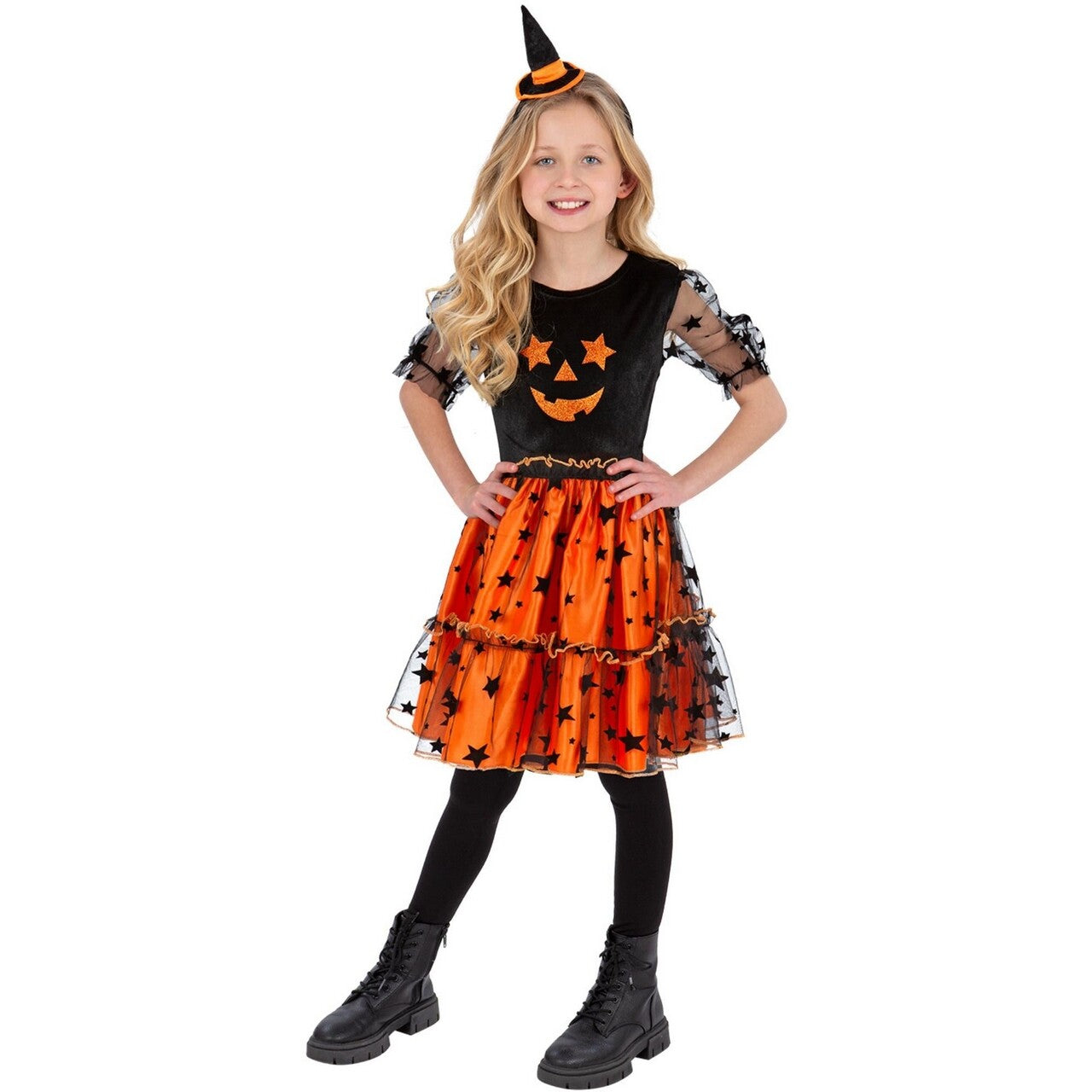 Op deze afbeelding zie je een Kostuums, van het merk Smiffy's. Pompoen Heksje Ballerina Meisje Kostuum