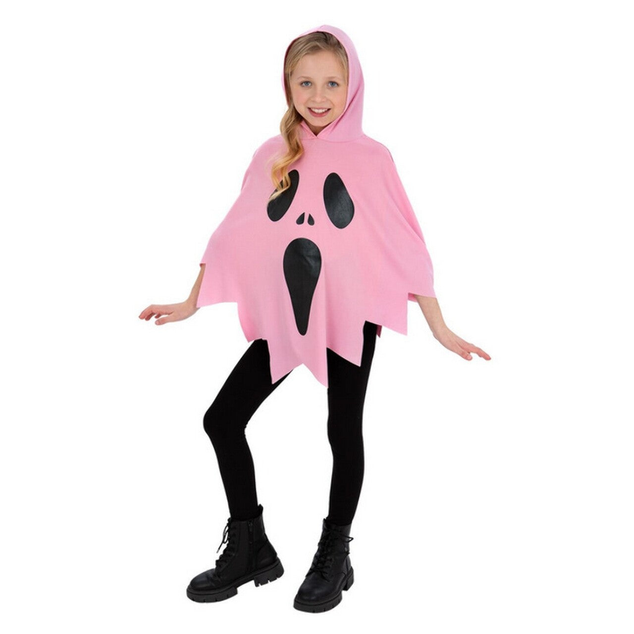 Op deze afbeelding zie je een Kostuums, van het merk Smiffy's. Roze Scream Poncho Kind Meisje
