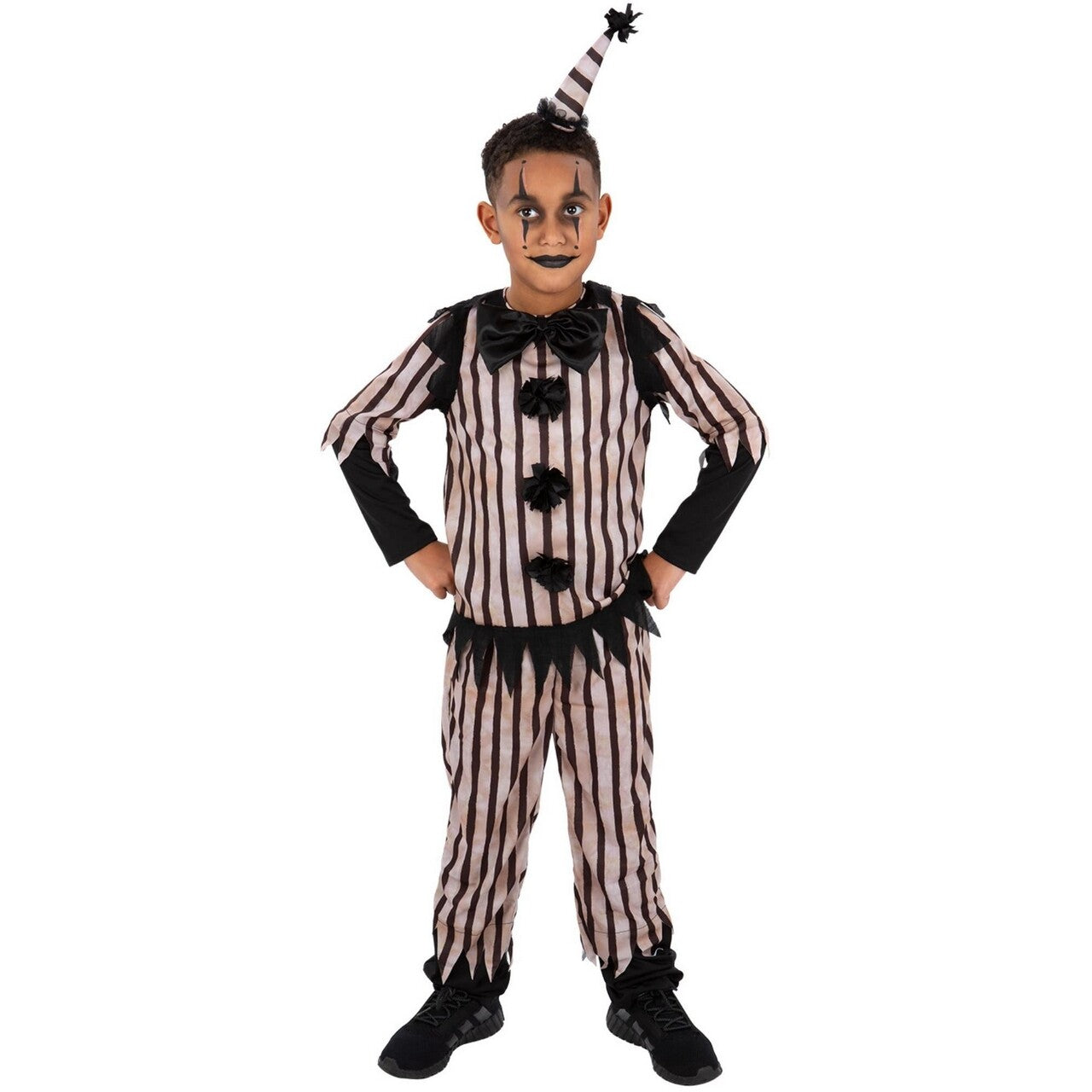 Op deze afbeelding zie je een Kostuums, van het merk Smiffy's. Donker Vintage Clownskostuum Voor Jongens Kostuum