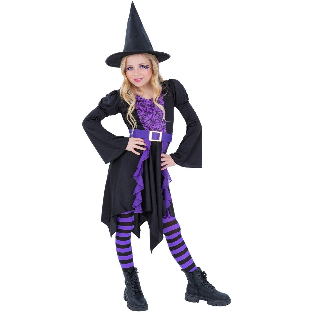 Op deze afbeelding zie je een Kostuums, van het merk Smiffy's. Heksje Frieda Fashionista Meisje Kostuum