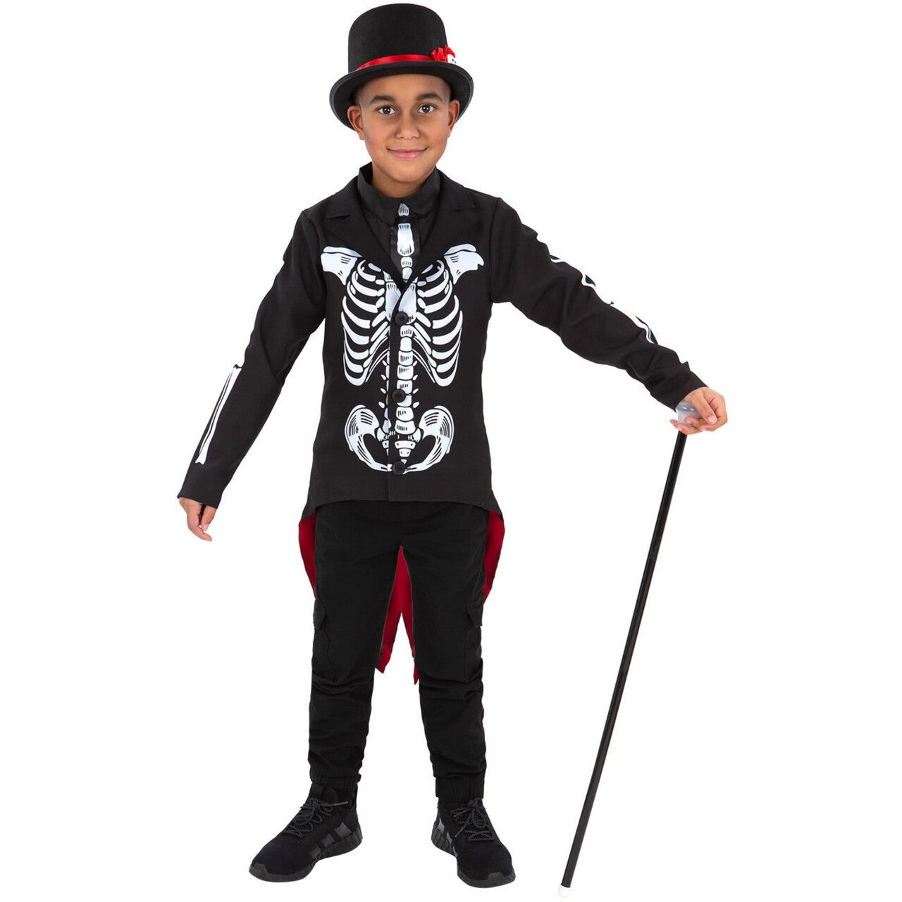 Op deze afbeelding zie je een Kostuums, van het merk Smiffy's. Day Of The Dead Bruidegom Jongen Kostuum