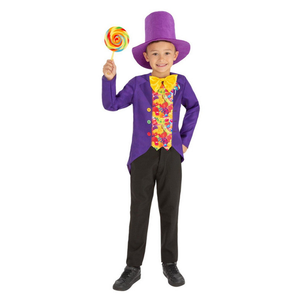 Op deze afbeelding zie je een Kostuums, van het merk Smiffy's. Dol Op Snoepen Jongen Kostuum