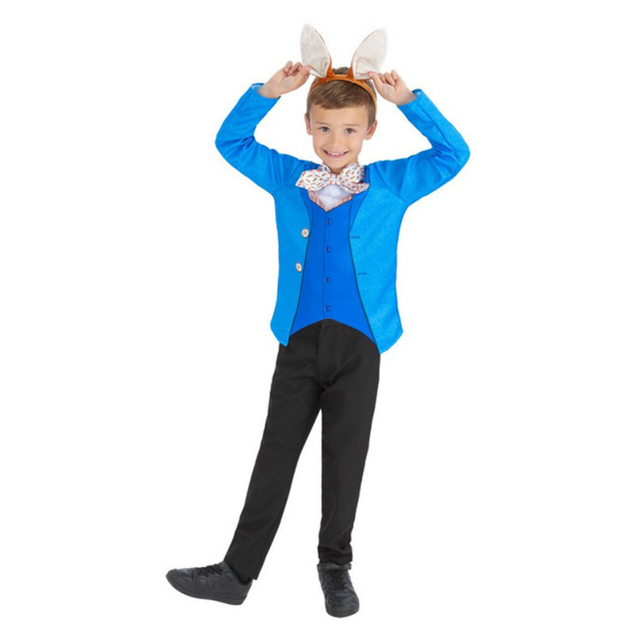 Op deze afbeelding zie je een Kostuums, van het merk Smiffy's. Meneer Konijn Pietertje Jongen Kostuum